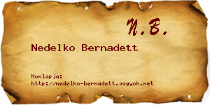 Nedelko Bernadett névjegykártya